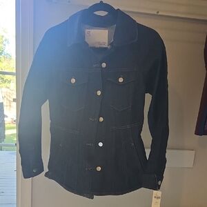 Anthro Pilcro Peplum Denim Jacket. XSP. NEW